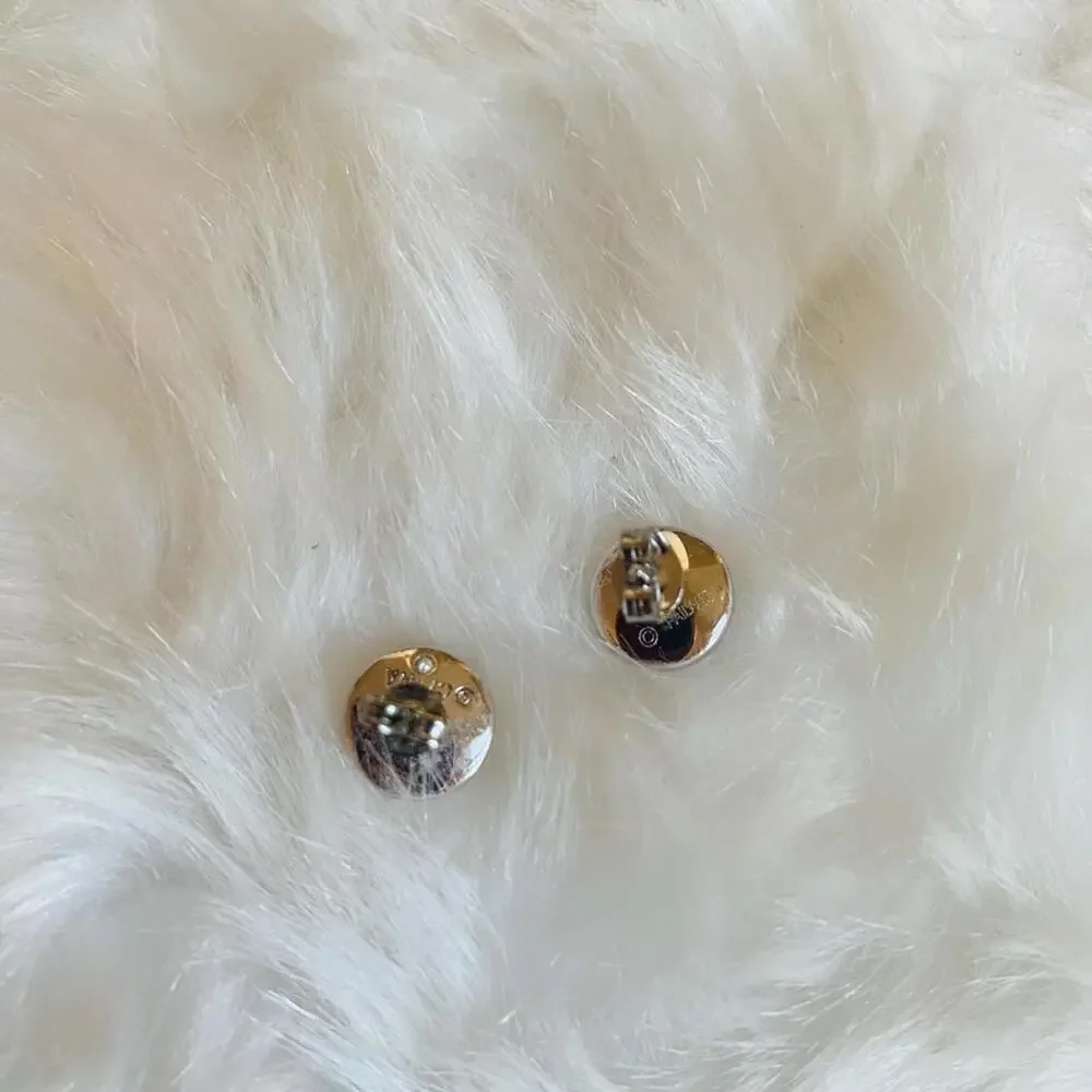 Coach New York Silver-Tone Crystal Stud Earrings - Picture 4 of 8